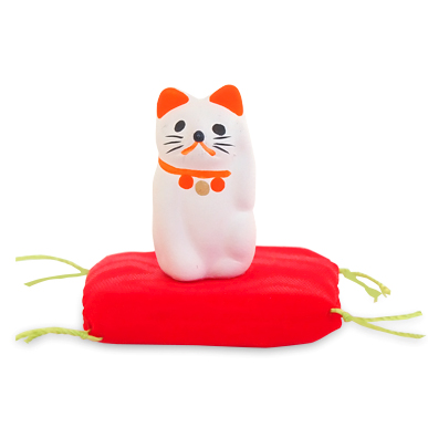 招き猫 白